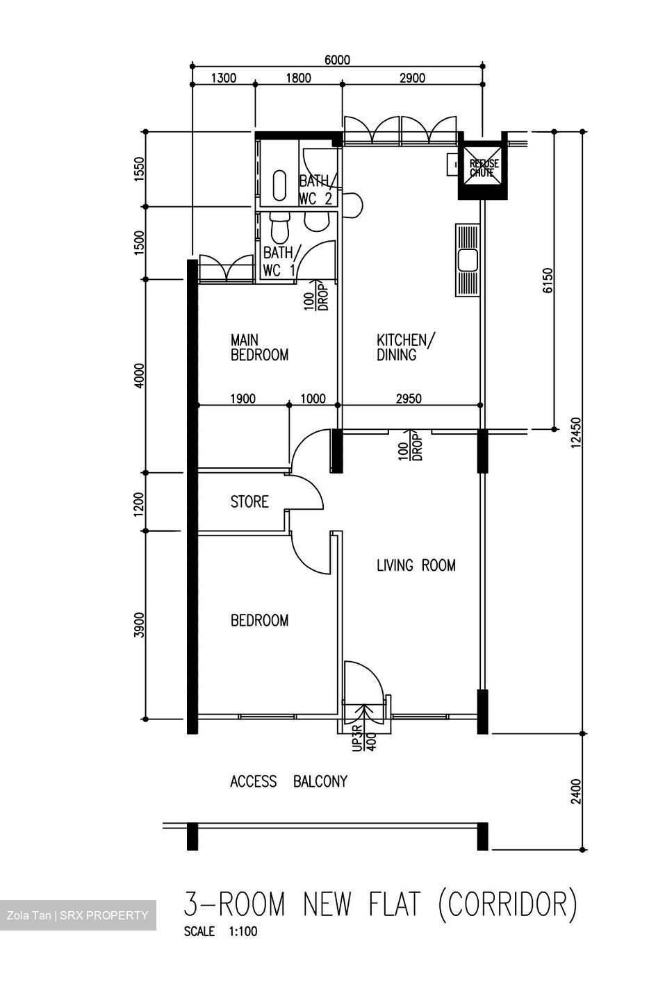 Blk 152 Yio Chu Kang Grove (Ang Mo Kio), HDB 3 Rooms #556591091